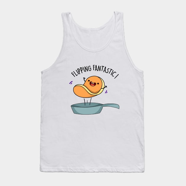 Flippin Fantastic Cute Pancake Pun Tank Top by punnybone